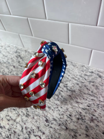 American Flag Topknot Headband