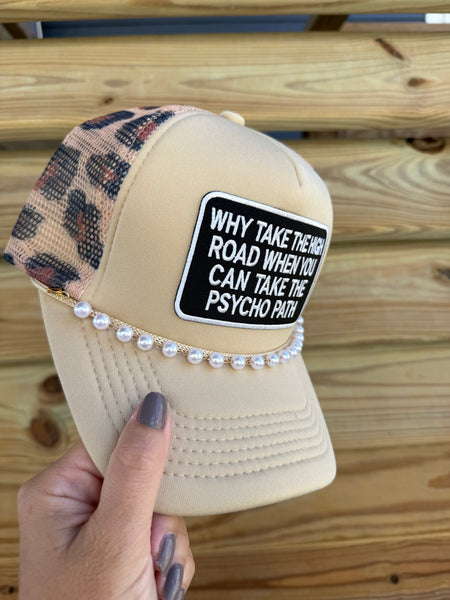 Psycho Path Tan Leopard Trucker