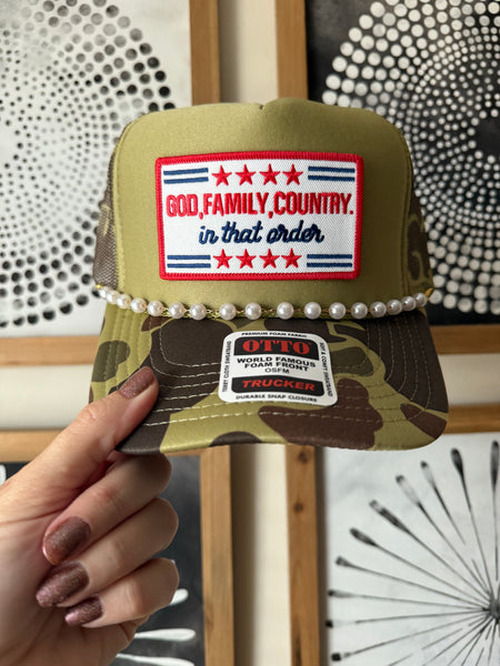 God, Family, Country Trucker