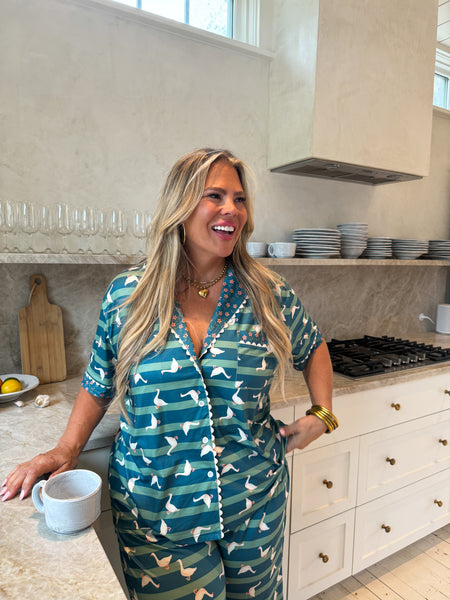Goose Floral Pajama Set *Preorder