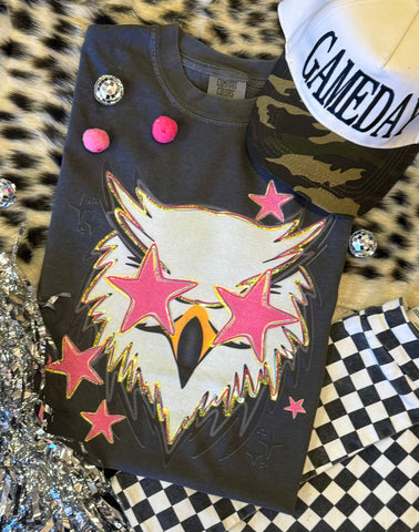 Owls Pink Star Mascot Tee