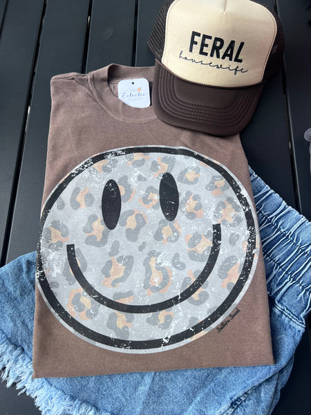 Mocha Happy Face Tee