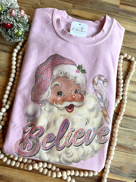 Believe Santa Spangle Sweatshirt