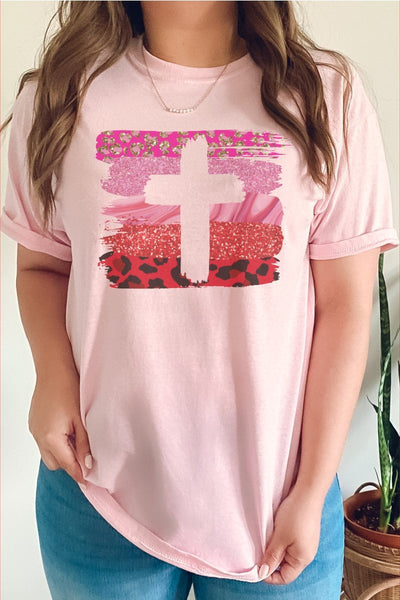 Valentine Cross Brush Tee