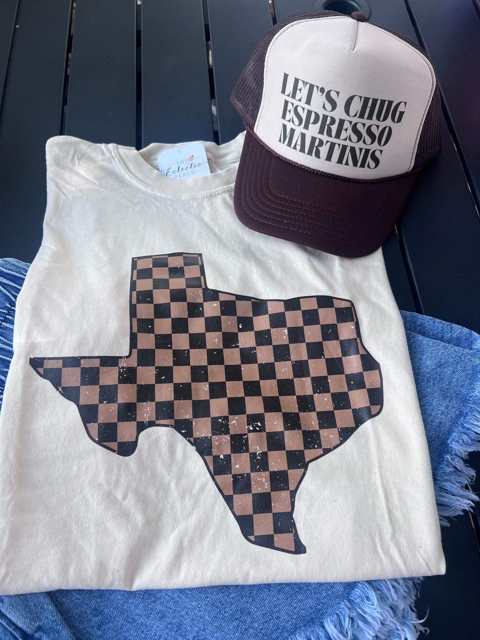 Checkered Texas Tee