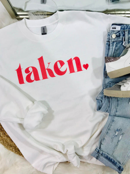 Taken Love Heart Puff Sweatshirt
