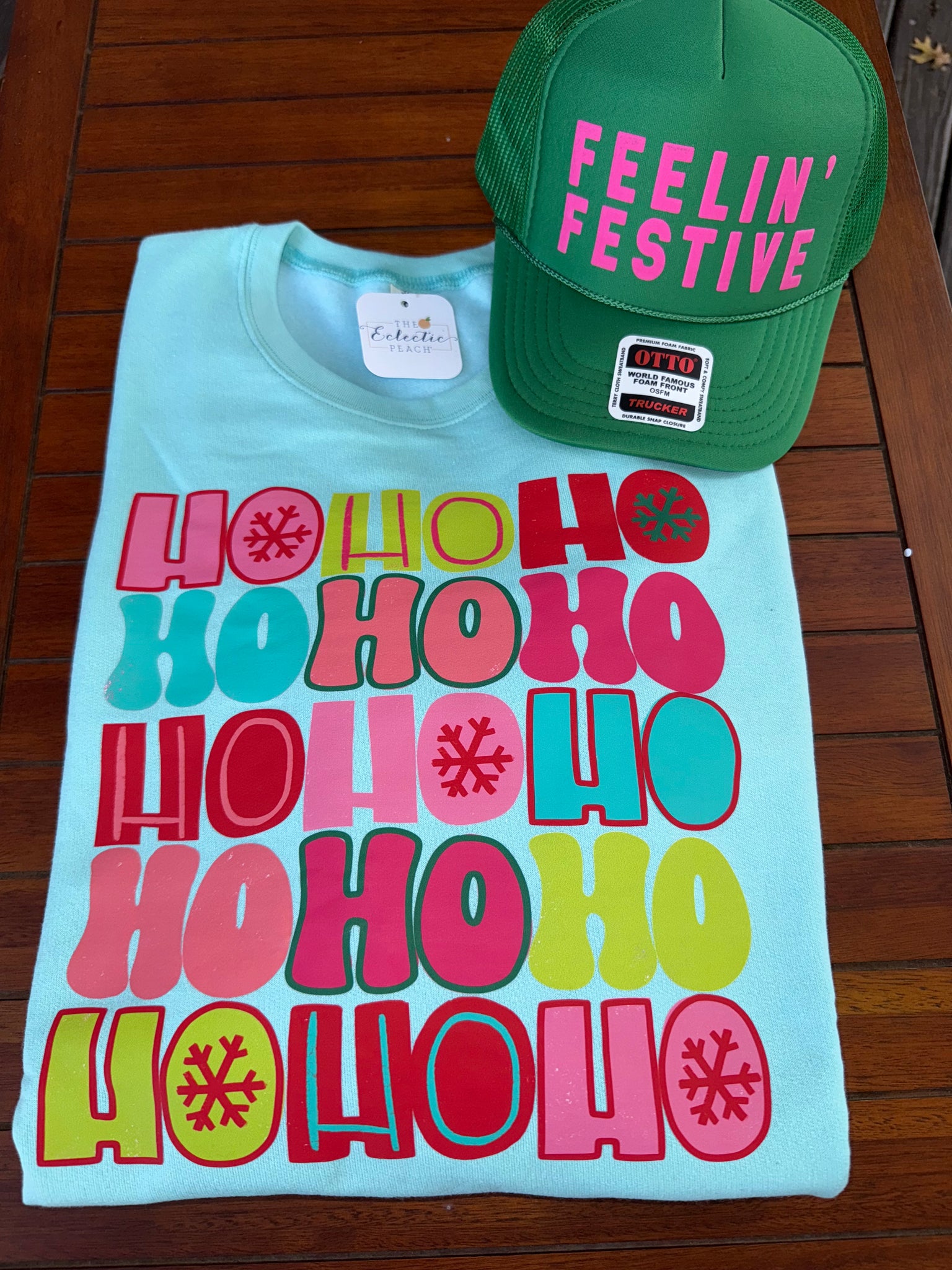Ho Ho Ho Colorful Sweatshirt/Tee