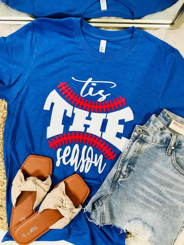 Tis The Season Baseball Puff Tee