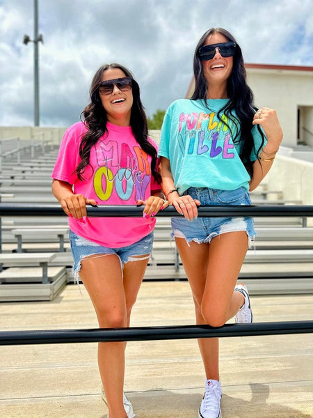 Rainbow Preppy Mascot Custom Offset Tee