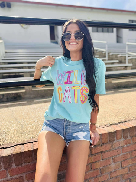 Custom Neon Fun Funky Summer Font Graphic Tee