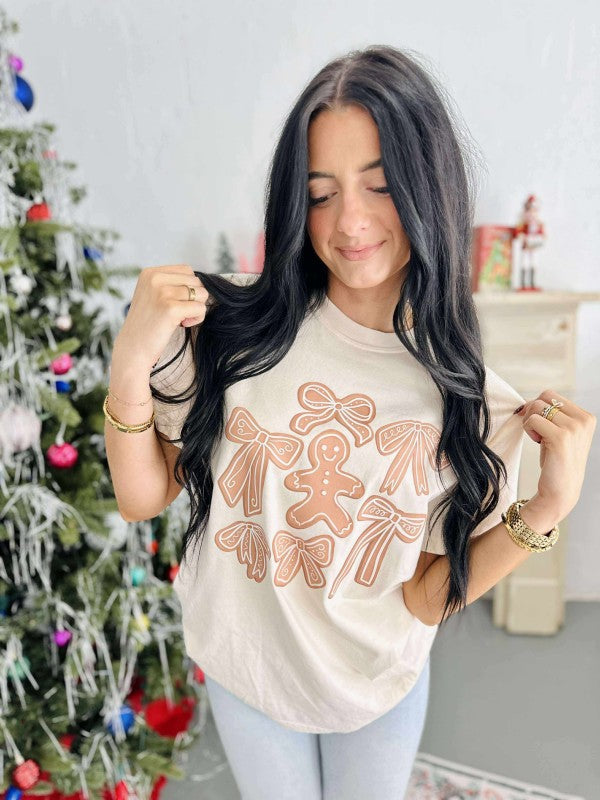 Gingerbread Cookie Bows Graphic Tee