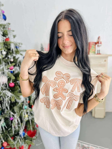 Gingerbread Cookie Bows Graphic Tee