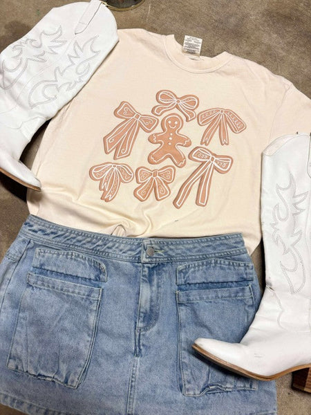 Gingerbread Cookie Bows Graphic Tee