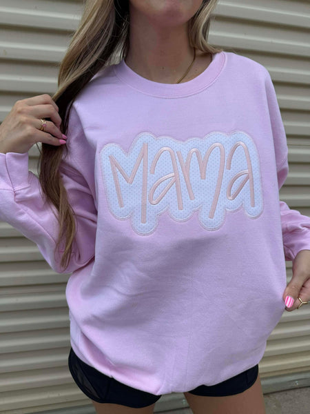 Mama Polka Dot Applique Sweatshirt