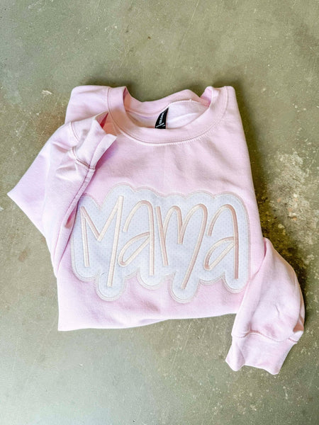 Mama Polka Dot Applique Sweatshirt
