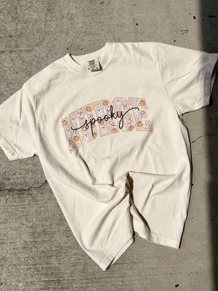 Cursive Pumpkin Ghost Nurse Graphic Tee