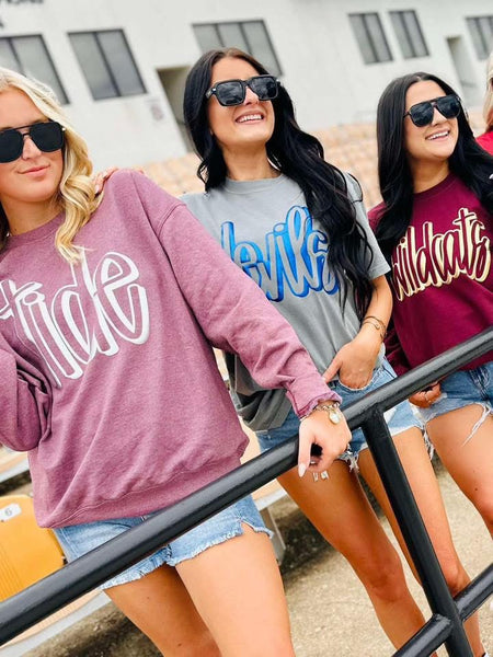 Metallic Double Script Tee/Sweatshirt