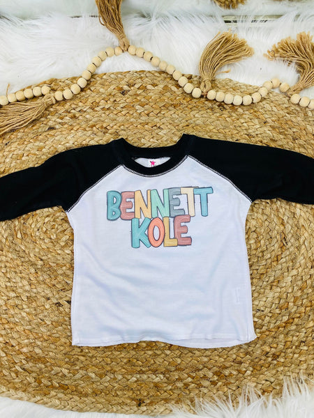 Custom Boy's Name Raglan Tee