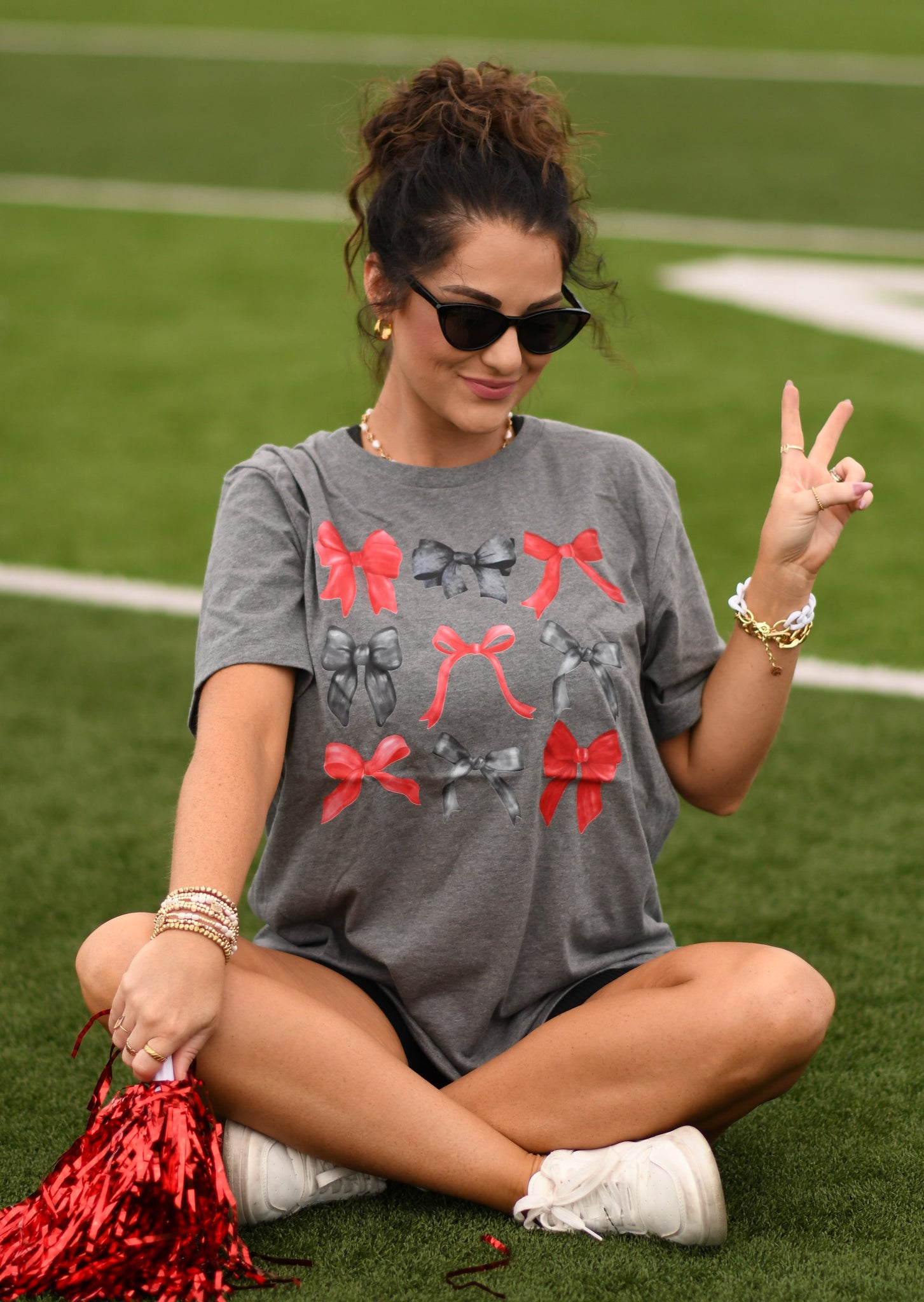 Red And Black Bows Tee