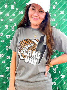 Game Day Checkered Football Tee