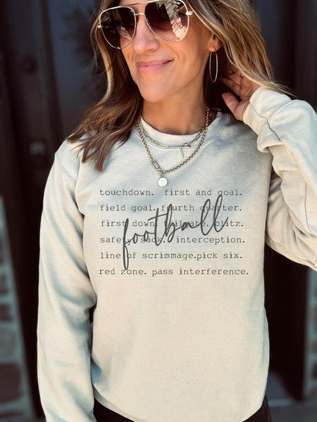 Sports Script Sweatshirt - Tan