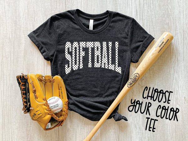 Softball Polka Dot *Pick Your Color* WEEKEND SALE