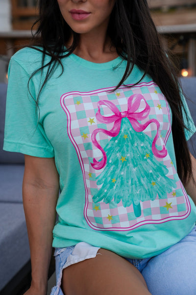 Mint Christmas Tree Tee