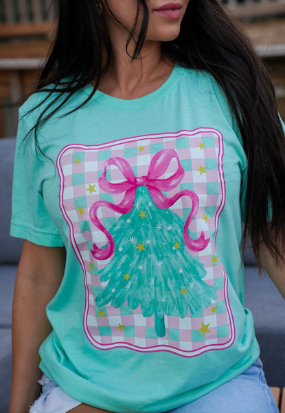 Mint Christmas Tree Tee