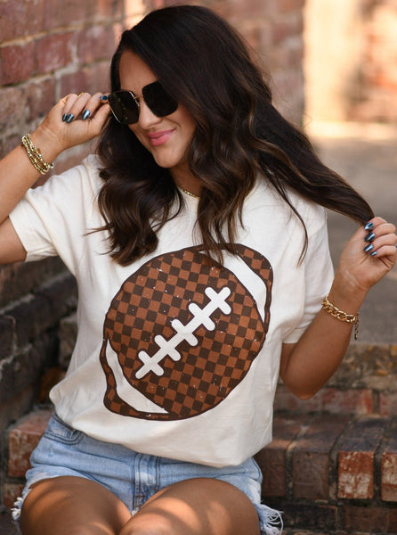Checkered Football Tee