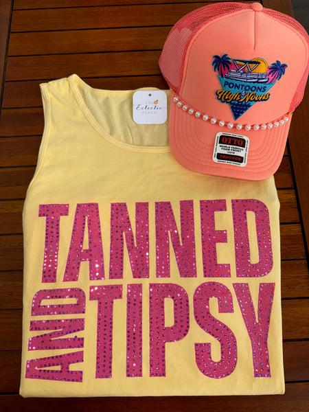 Tanned and Tipsy Spangle Tee