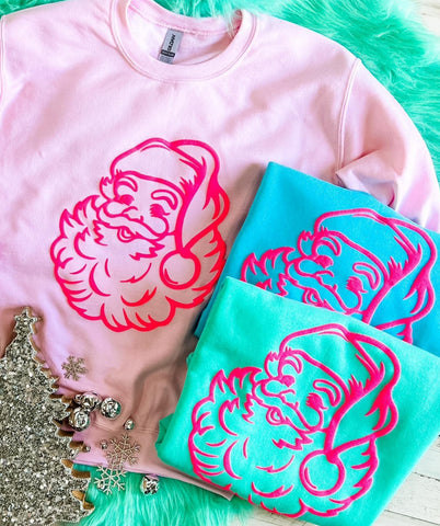 Vintage Santa Puff Tee/Sweatshirt