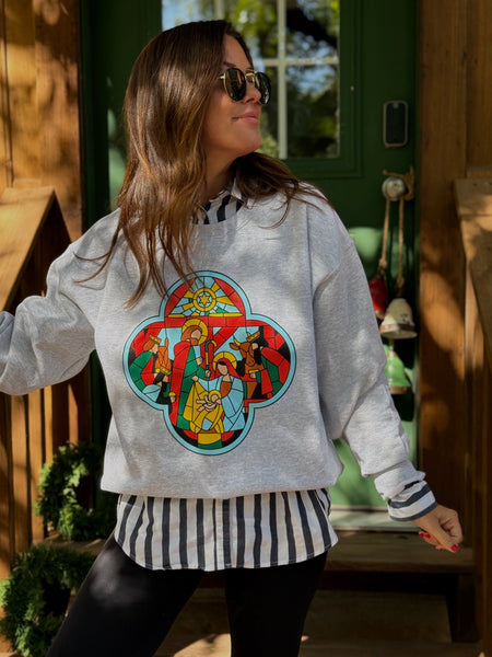 Stained-Glass Nativity Tee/Sweatshirt