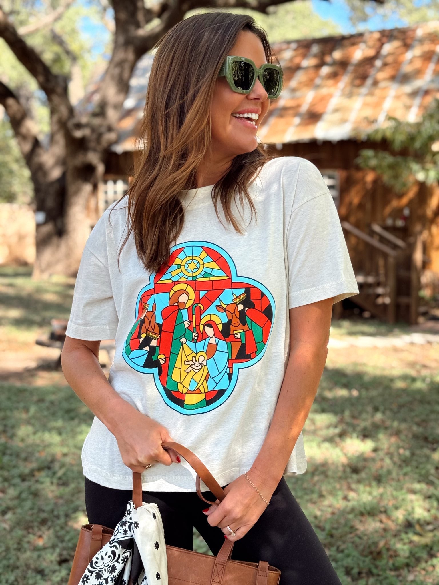 Stained-Glass Nativity Tee/Sweatshirt