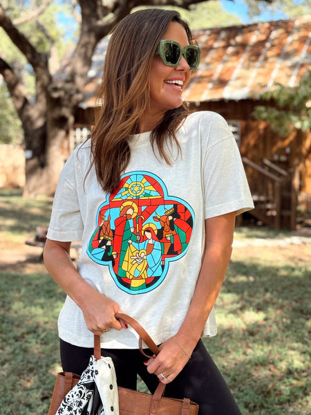 Stained-Glass Nativity Tee/Sweatshirt