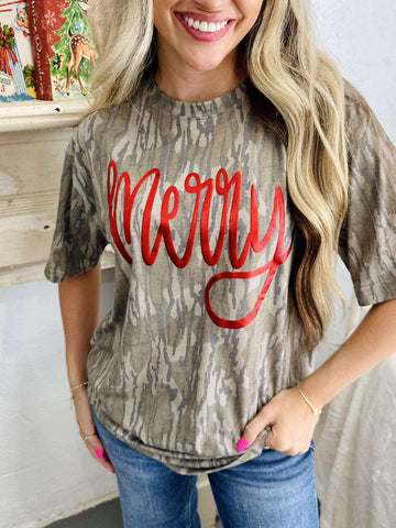 Merry Camo Graphic Tee