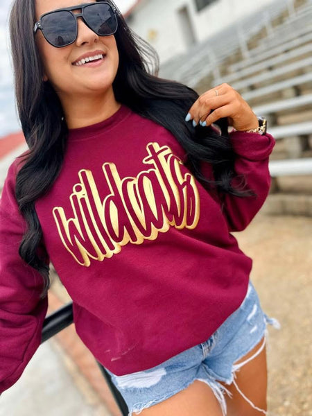 Metallic Double Script Tee/Sweatshirt