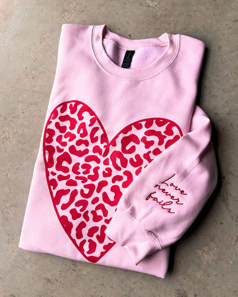 Leopard Heart Sweatshirt