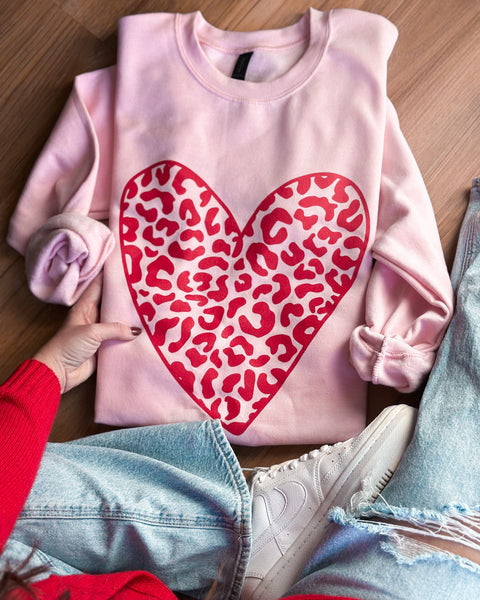 Leopard Heart Sweatshirt