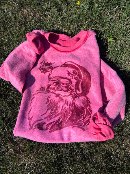 Vintage Santa Inside Out Graphic Sweatshirt