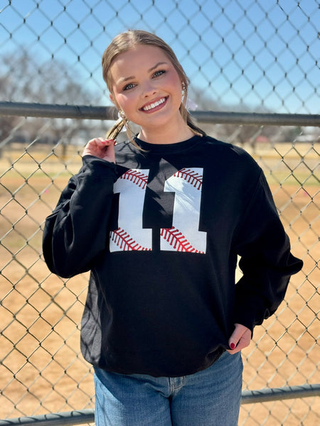 Custom Glitter Number Tee
