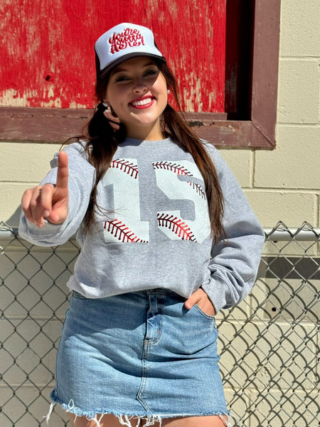 Custom Glitter Number Tee