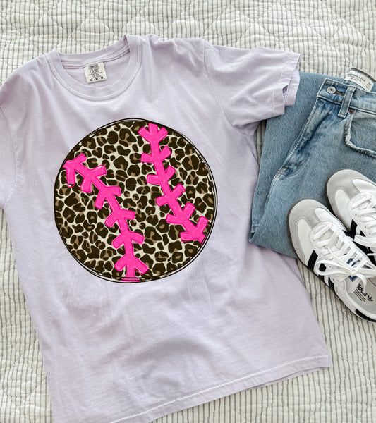 Leopard Jumbo Baseball DTF Design