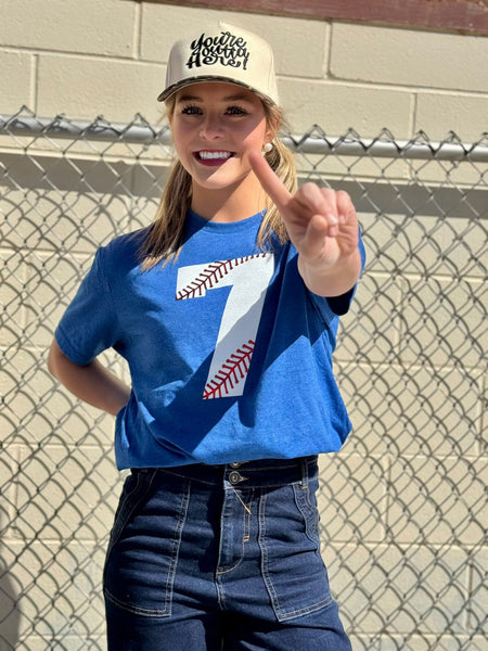 Custom Glitter Number Tee