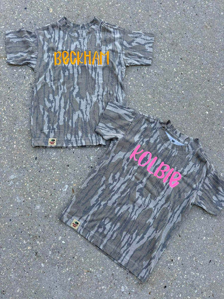 Kids Embroidered Name Bottomland T Shirt