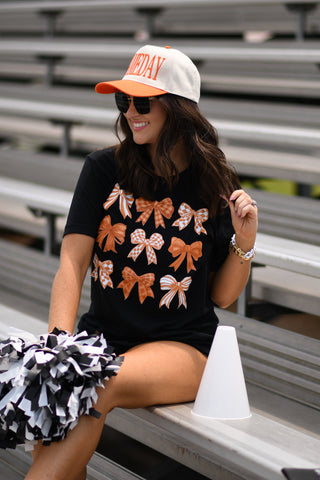 Orange and White Bows Tee