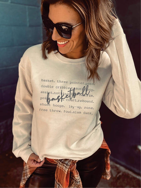 Sports Script Sweatshirt - Tan