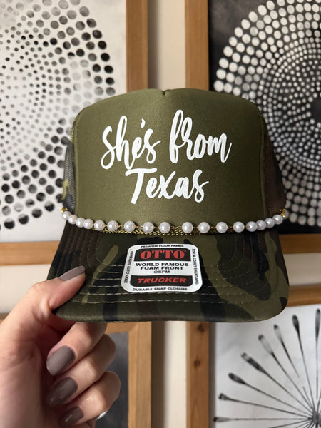 She's From Texas Trucker *7 Color Options