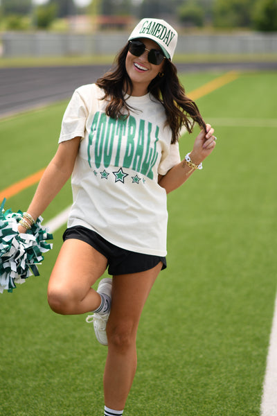 Green Football Stars Tee