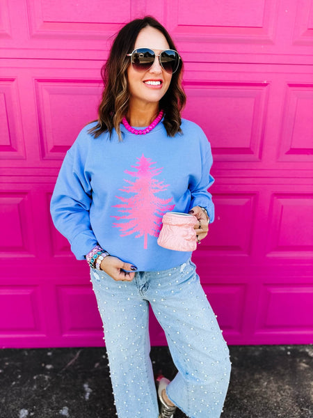 Merry Metallic Tree Sweatshirt
