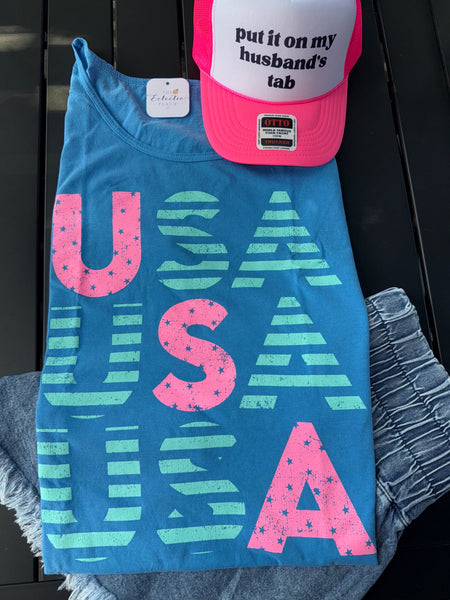 USA Stacked Tank Top
